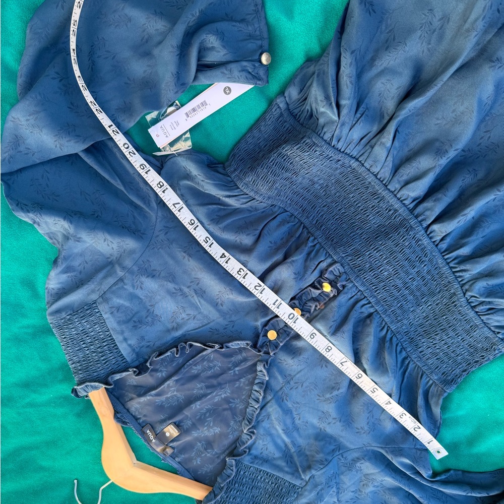 Aqua Rufled dress, - Picture 4 of 9